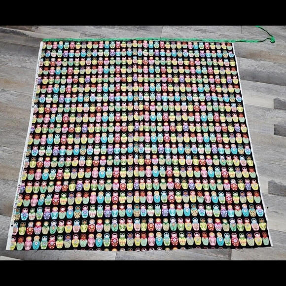 Matryoshka Dolls Fabric 44x 43" Russian Nesting Dolls Design AEK - Picture 2 of 9